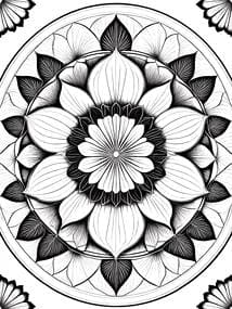 Eternal Bloom Lotus Medallion Printable Page