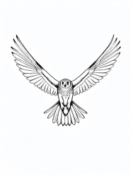 Falcon with Wings Spread coloring preview
