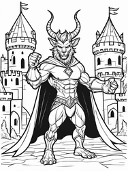Beast Lord Before Dark Castle coloring preview