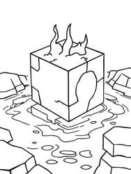 Wither Boss with Blazing Heads coloring preview