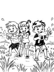 Fun Kids Water Gun Fight