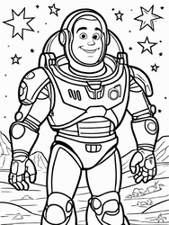 Buzz in Suit Amid Craters coloring preview