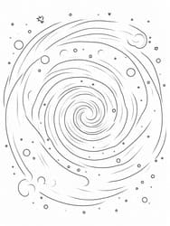Galaxy Vortex with Embedded Stars coloring preview