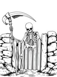 Grim Reaper with Blade coloring preview