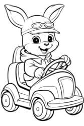 Happy Bunny Driving