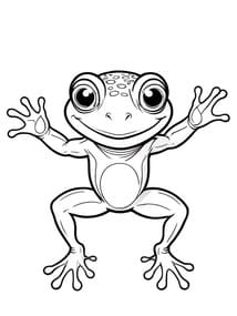 Jumping Frog with Big Eyes coloring preview