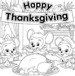 Thanksgiving Mice Dinner