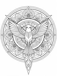 Hummingbird with Spread Wings coloring preview