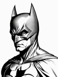 Batman with Flowing Cape coloring preview