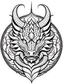 Dragon Head Emblem coloring preview