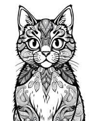 Zentangle Cat Portrait