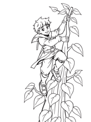 Jack on Beanstalk Vines coloring preview