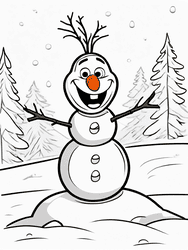Olaf Building Joy coloring preview