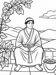 Jonah Interpreting Grapes Vision coloring preview