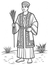 Joseph Harvesting Wheat coloring preview