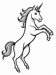 Jumping Rearing Unicorn coloring preview