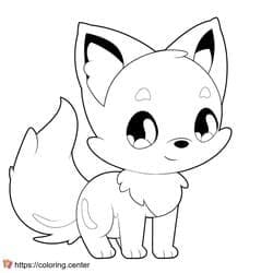 Cartoon Fox with Big Eyes