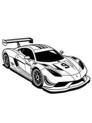 Koenigsegg Hypercar Race Printable Page
