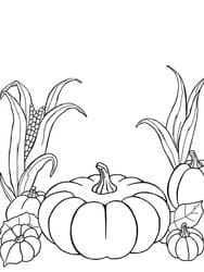 Cornucopia Overflowing with Produce