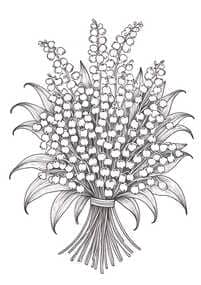 Lily of the Valley Bouquet coloring preview