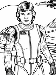 Luke Skywalker in X-Wing Gear Printable Page