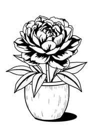 Luxurious Peony in Ceramic Pot