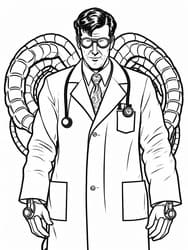 Doctor Octopus with Tentacle Arms coloring preview