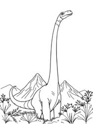 Brachiosaurus in Mountains