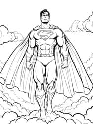 Superman Soaring High coloring preview