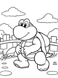 Koopa Troopa Turtle coloring preview