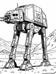 Free printable AT-AT Walker Stomping Tundra