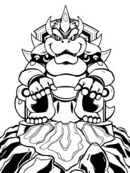 Bowser Seated on Lava Throne