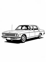 Classic Mercedes-Benz W114 coloring preview