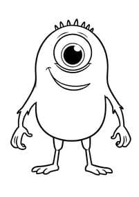 Mike Wazowski Smiling coloring preview
