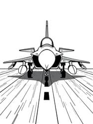 Military Fighter Jet on Runway