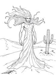 Mystical Sandman Figure coloring preview