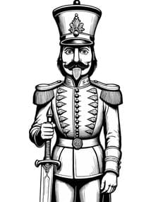 Nutcracker Guard with Sword coloring preview
