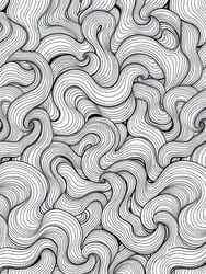 Wavy Curves in Flowing Design coloring preview