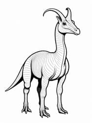 Parasaurolophus with Crested Head coloring preview