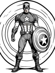 Captain America Shield Stance coloring preview