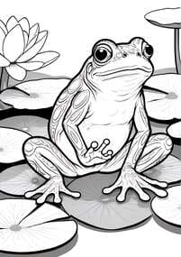 Frog Sitting on Lily Pad