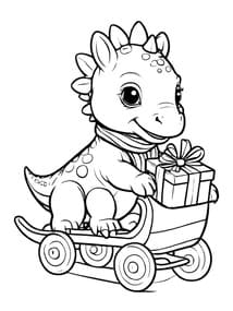 Free printable Dinosaur Riding Scooter with Gift