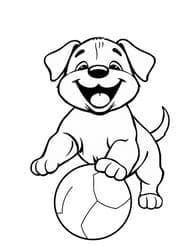 Playful Puppy with Soccer Ball