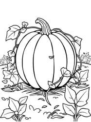 Pumpkin on Patch coloring preview