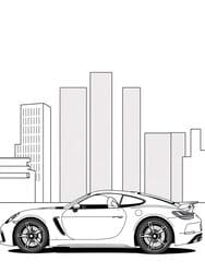 Porsche 718 Cayman in City