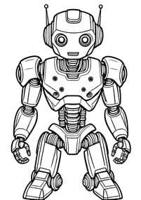 Piston Chest Robot coloring preview