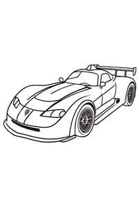 Powerful Sports Race Car coloring preview