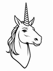 Profile Unicorn Head coloring preview