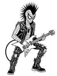 Punk Spider-Man coloring preview