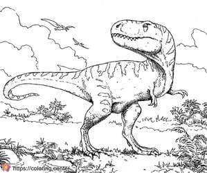 T-Rex Strolling with Pterodactyls